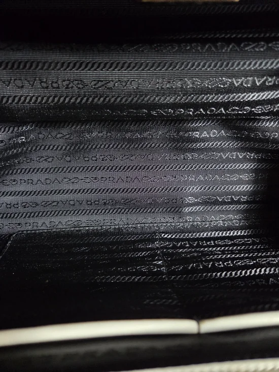 Prada White Doctor Bag with Black Floral Appliqués - Fall 2012 - Picture 14 of 16